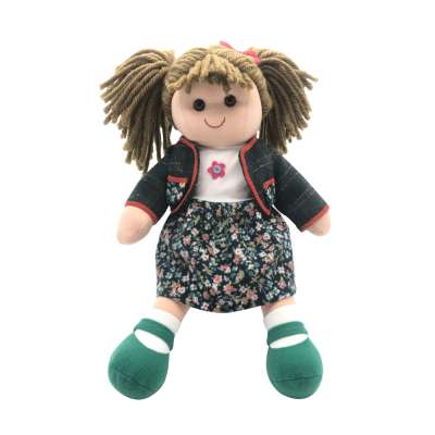 Custom made small soft little girl baby toys rag doll